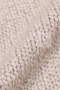 CHANEL 05A Beige Fringe Cashmere Knit Jacket Cardigan 34 36 シャネル ベージュ フリンジ カシミヤ ニット ジャケット カーディガン 即発