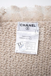 CHANEL 05A Beige Fringe Cashmere Knit Jacket Cardigan 34 36 シャネル ベージュ フリンジ カシミヤ ニット ジャケット カーディガン 即発