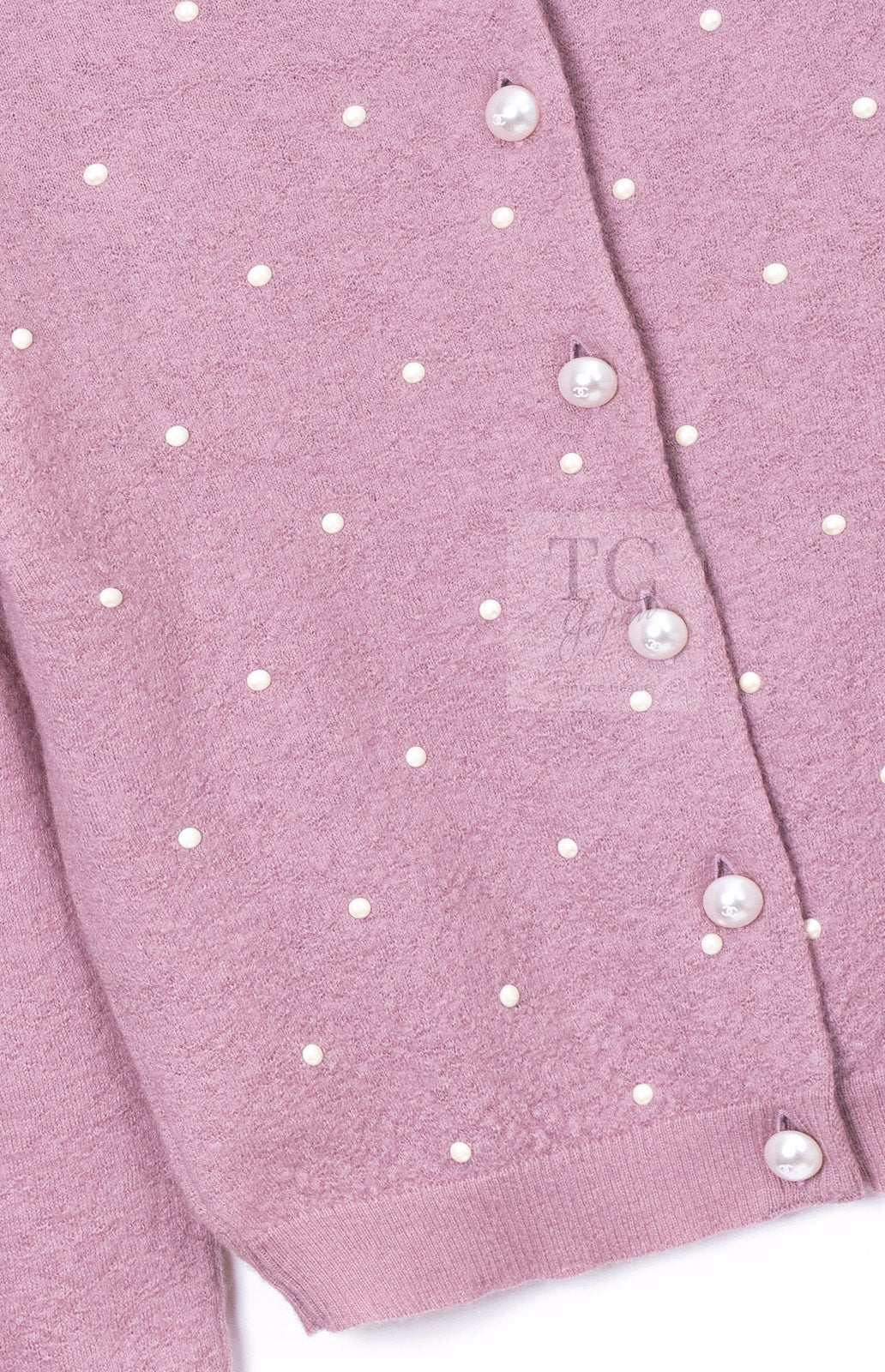 CHANEL 14B Pink CC Pearl Button Mohair Cashemre Knit Cardigan 34 38 シャネル ピンク CC ココボタン モヘア カシミヤ ニット カーディガン 即発
