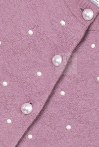 CHANEL 14B Pink CC Pearl Button Mohair Cashemre Knit Cardigan 34 38 シャネル ピンク CC ココボタン モヘア カシミヤ ニット カーディガン 即発