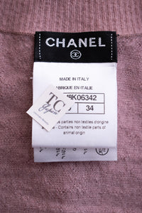 CHANEL 14B Pink CC Pearl Button Mohair Cashemre Knit Cardigan 34 38 シャネル ピンク CC ココボタン モヘア カシミヤ ニット カーディガン 即発