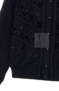 CHANEL 09A Black Sequins Cashmere Knit Cardigan 38 40 シャネル ブラック スパンコール 装飾 カシミヤ ニット カーディガン 即発