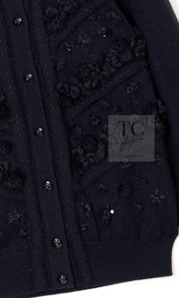 CHANEL 09A Black Sequins Cashmere Knit Cardigan 38 40 シャネル ブラック スパンコール 装飾 カシミヤ ニット カーディガン 即発