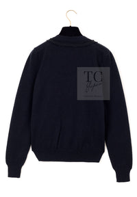 CHANEL 09A Black Sequins Cashmere Knit Cardigan 38 40 シャネル ブラック スパンコール 装飾 カシミヤ ニット カーディガン 即発