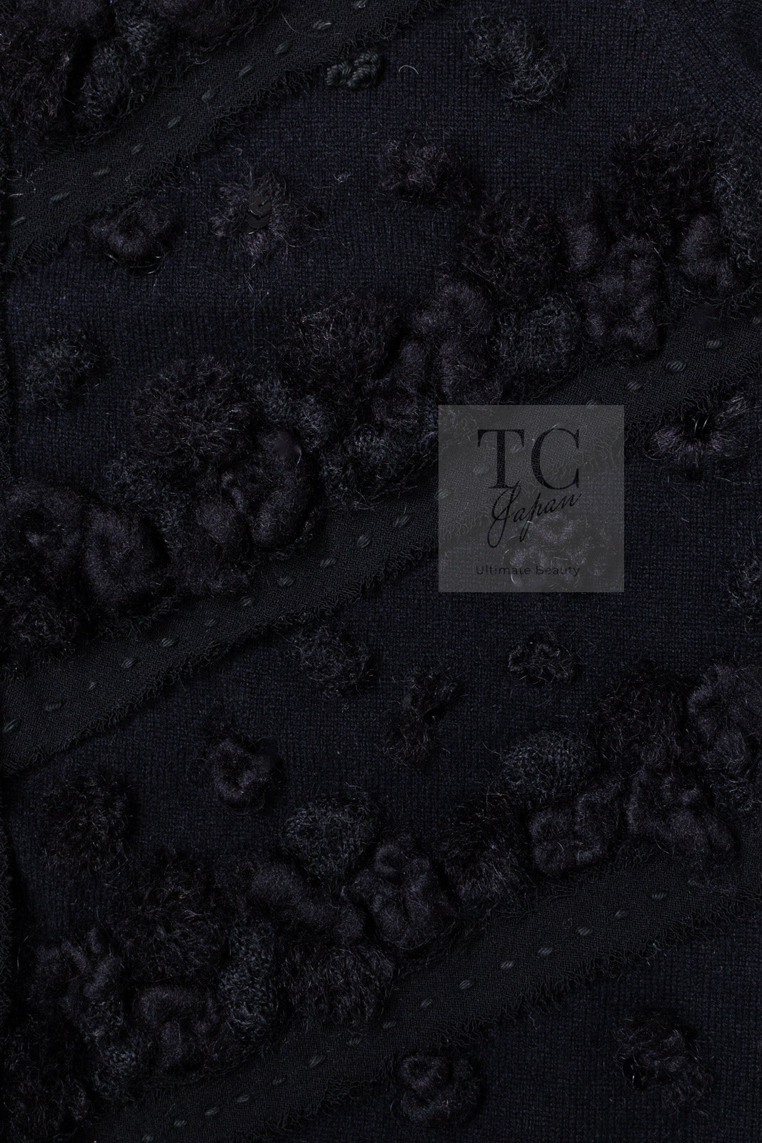 CHANEL 09A Black Sequins Cashmere Knit Cardigan 38 40 シャネル ブラック スパンコール 装飾 カシミヤ ニット カーディガン 即発