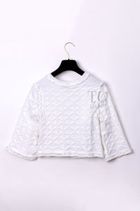 CHANEL 24PS White Cotton CC Logo Knit Cardigan 34 シャネル ホワイト コットン ココマーク CC ロゴ ニット カーディガン 即発