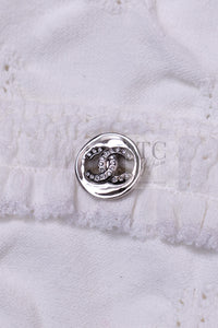 CHANEL 24PS White Cotton CC Logo Knit Cardigan 34 シャネル ホワイト コットン ココマーク CC ロゴ ニット カーディガン 即発