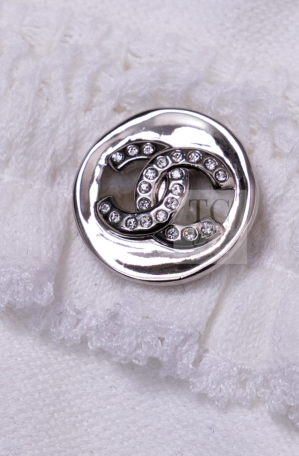 CHANEL 24PS White Cotton CC Logo Knit Cardigan 34 シャネル ホワイト コットン ココマーク CC ロゴ ニット カーディガン 即発