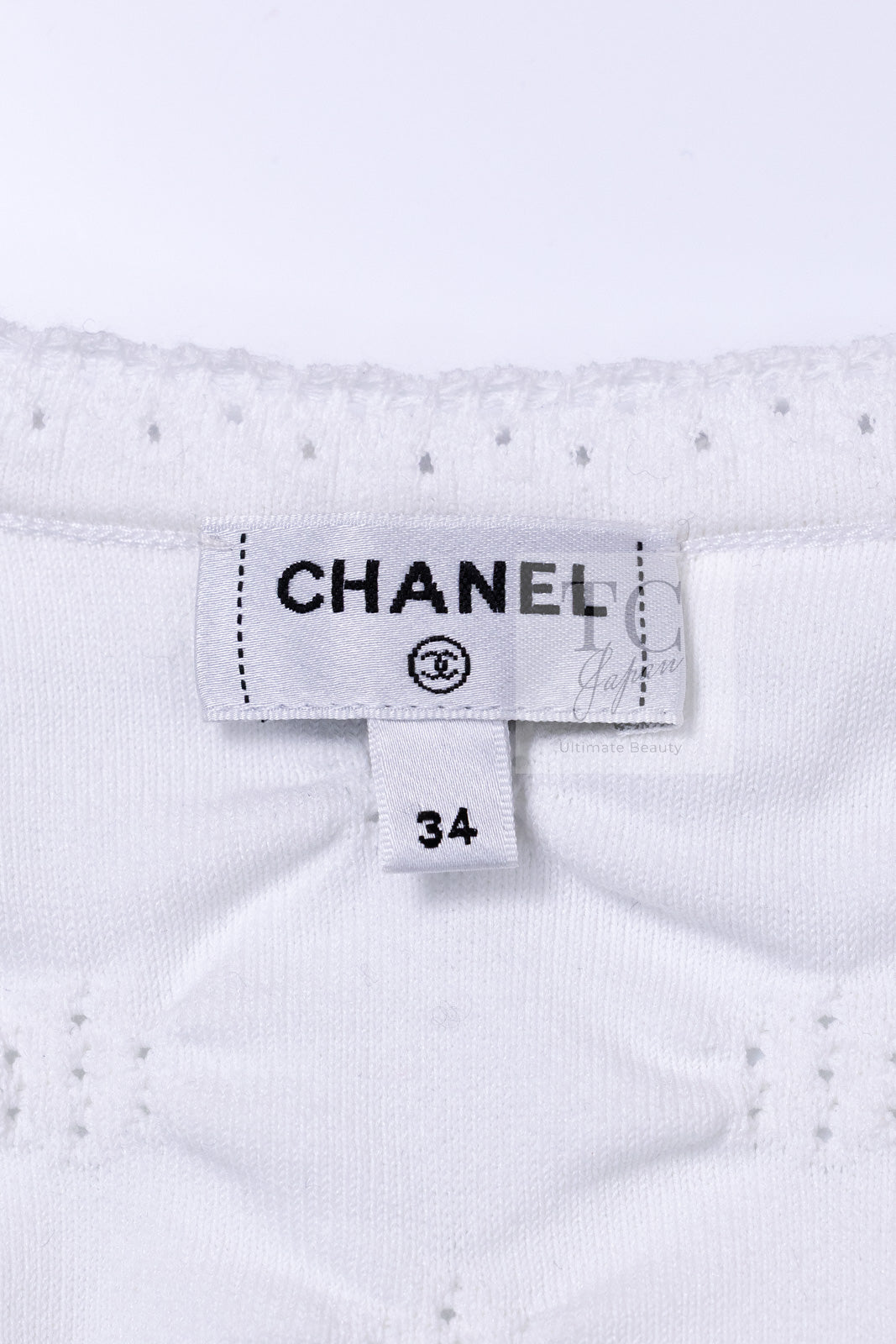 CHANEL 24PS White Cotton CC Logo Knit Cardigan 34 シャネル ホワイト コットン ココマーク CC ロゴ ニット カーディガン 即発