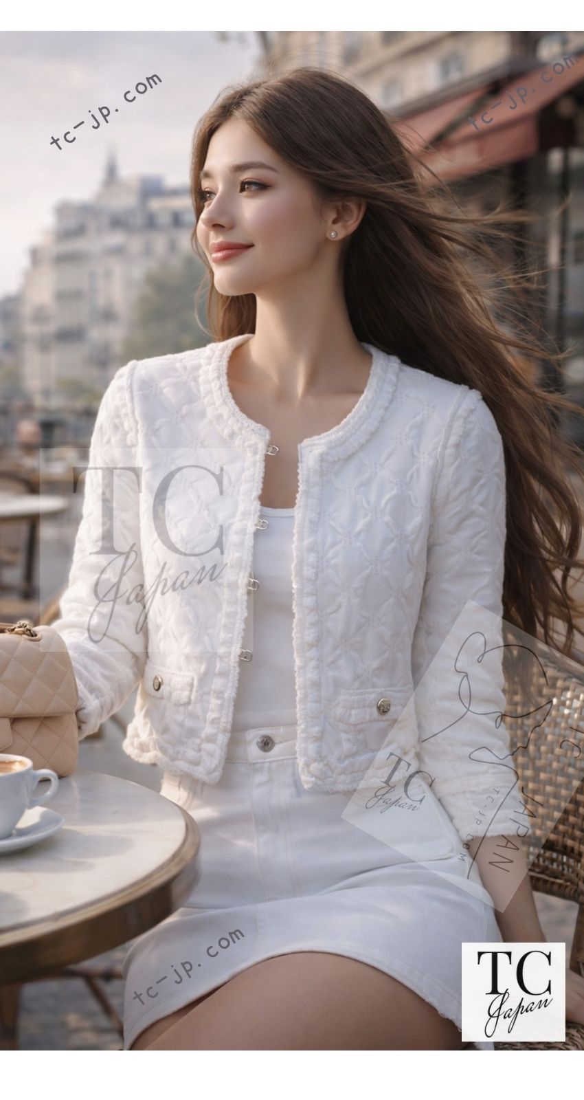 CHANEL 24PS White Cotton CC Logo Knit Cardigan 34 シャネル ホワイト コットン ココマーク CC ロゴ ニット カーディガン 即発