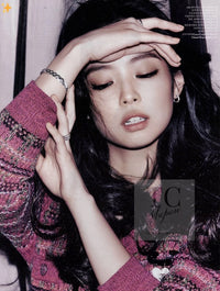 CHANEL 18PA Pink Cashmere Mohair Knit Cardigan 34 シャネル ピンク パープル カシミヤ モヘア ニット カーディガン 即発