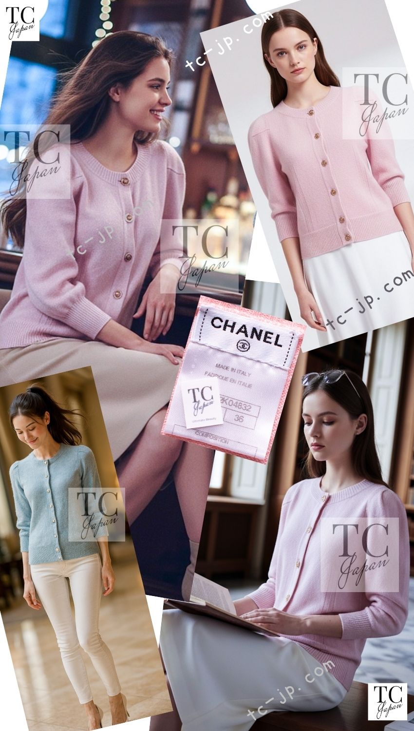 CHANEL 13C Pink Cashmere Linen Super Soft Knit Cardigan 36 シャネル ピンク カシミア リネン ふんわり柔らか ニット カーディガン 即発