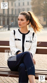 CHANEL 12C Ivory Cotton Cashmere Knit Dress 34 36 38 シャネル アイボリー ジャージ カシミア混 コットン ニット ワンピース 即発