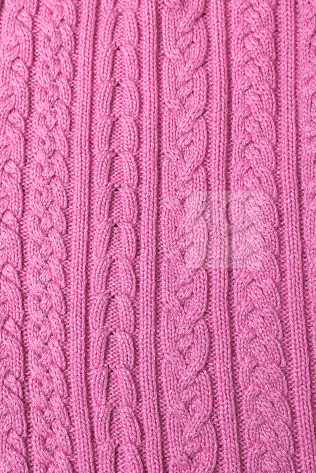 CHANEL 23PS Pink Cashmere Cotton Knit Cardigan CC Logo Button 38 40 シャネル ピンク カシミヤ コットン ケーブル ニット カーディガン ココボタン 即発