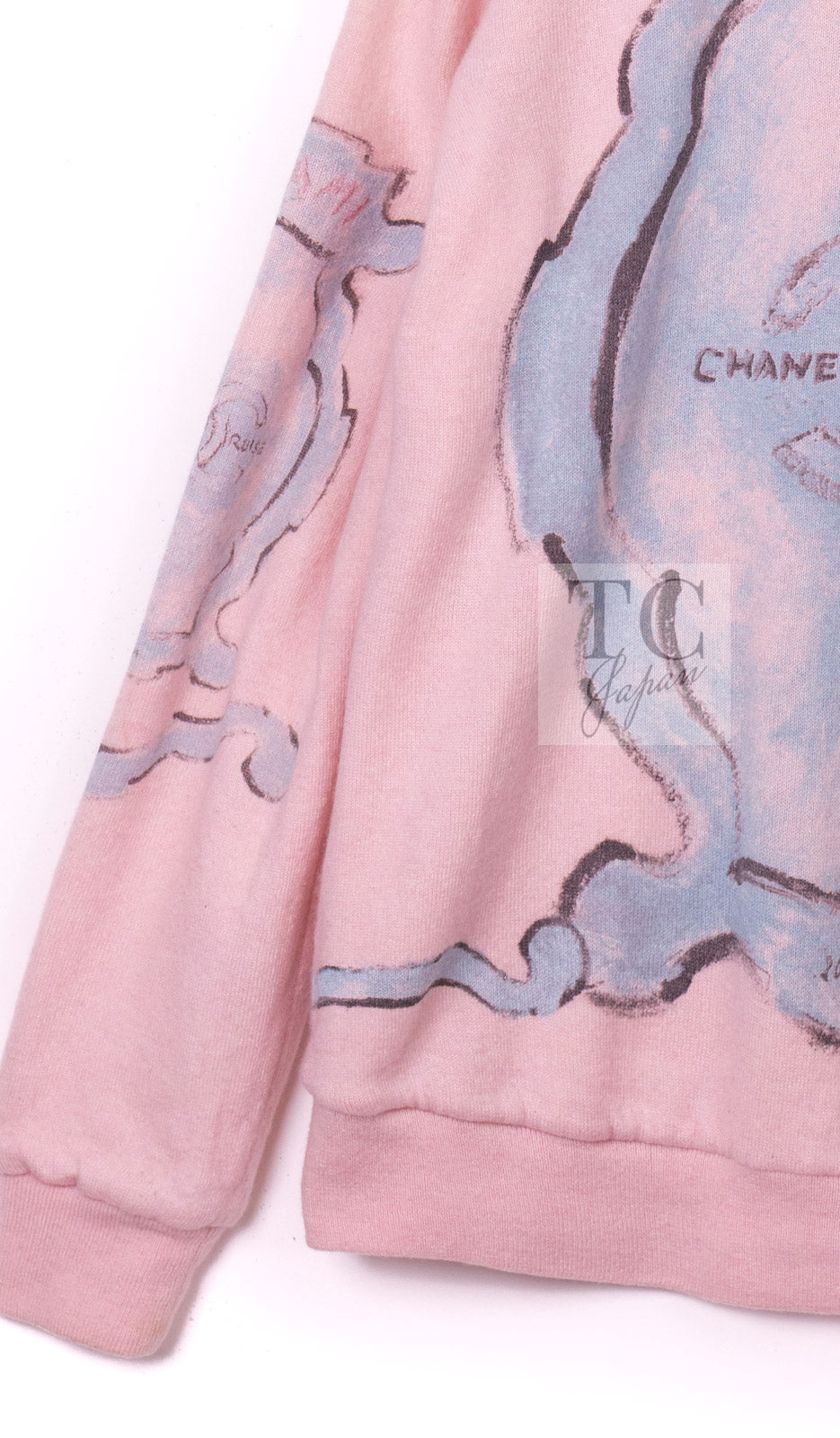 CHANEL Pink CC Logo Cashmere Knit Cardigan Blouson Jacket 44 シャネル ピンク 水彩画 カシミヤ ニット カーディガン ブルゾン ジャケット 即発