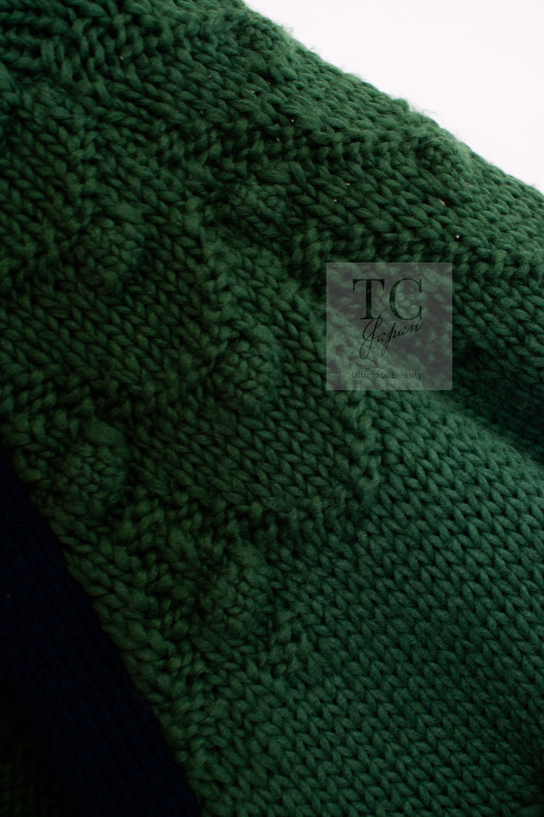 CHANEL 15PF Green Blue Flower Patch Wool Knit Cardigan 36 38 シャネル グリーン お花 ワッペン ウール ニット カーディガン 即発