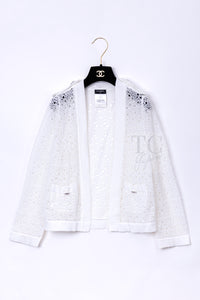 CHANEL 16S White Cotton Knit Cardigan 38 シャネル ホワイト コットン ニット カーディガン 即発