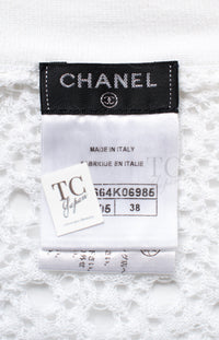 CHANEL 16S White Cotton Knit Cardigan 38 シャネル ホワイト コットン ニット カーディガン 即発