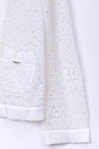CHANEL 16S White Cotton Knit Cardigan 38 シャネル ホワイト コットン ニット カーディガン 即発