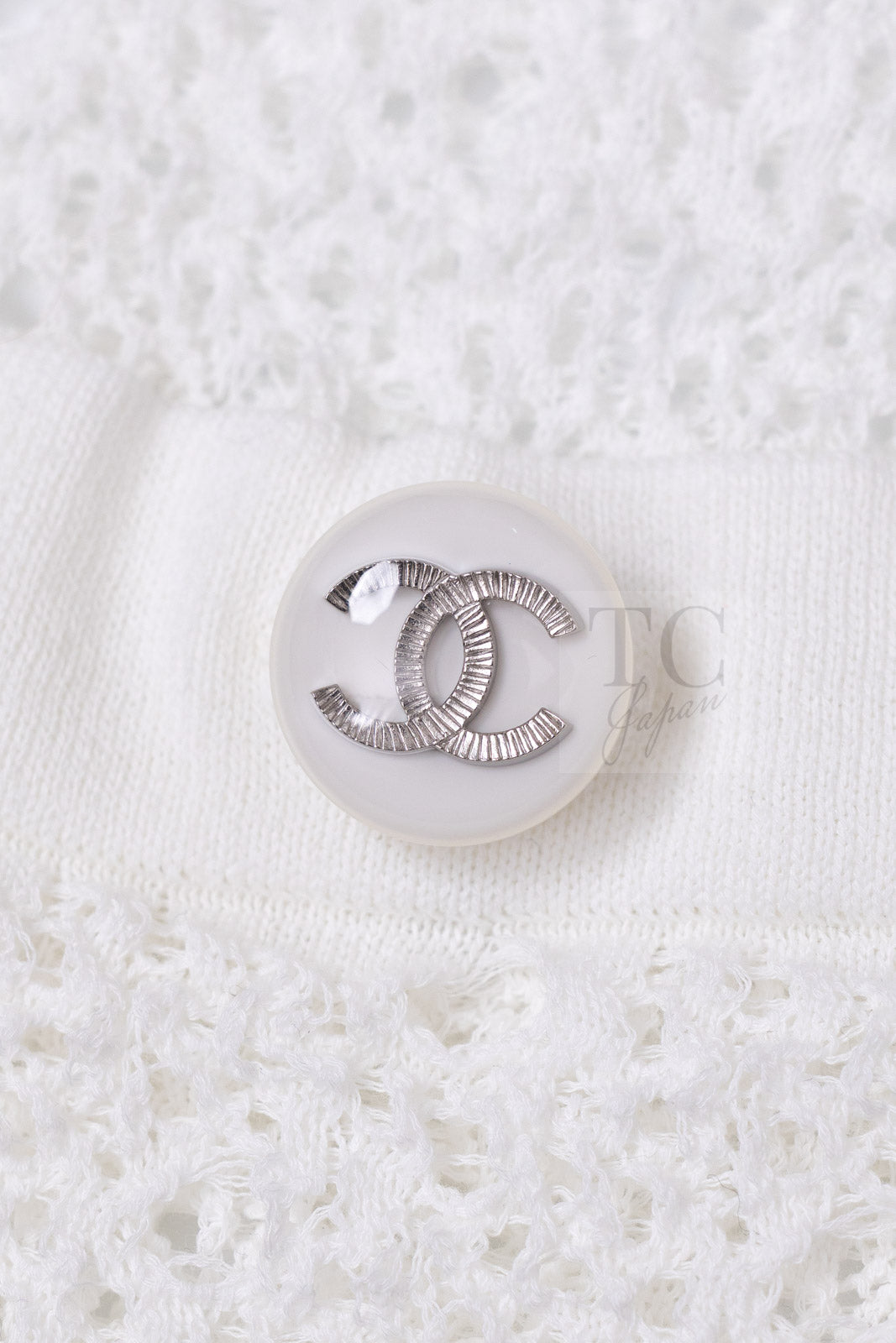 シャネル カーディガン CHANEL 16S ホワイト コットン ニット 38