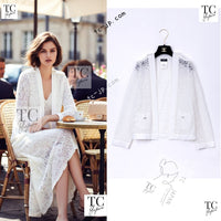 CHANEL 16S White Cotton Knit Cardigan 38 シャネル ホワイト コットン ニット カーディガン 即発