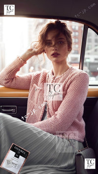 CHANEL 17C Pretty Pink Cotton Knit Dress 34 シャネル プリティ ピンク コットン ニット ワンピース - TC JAPAN