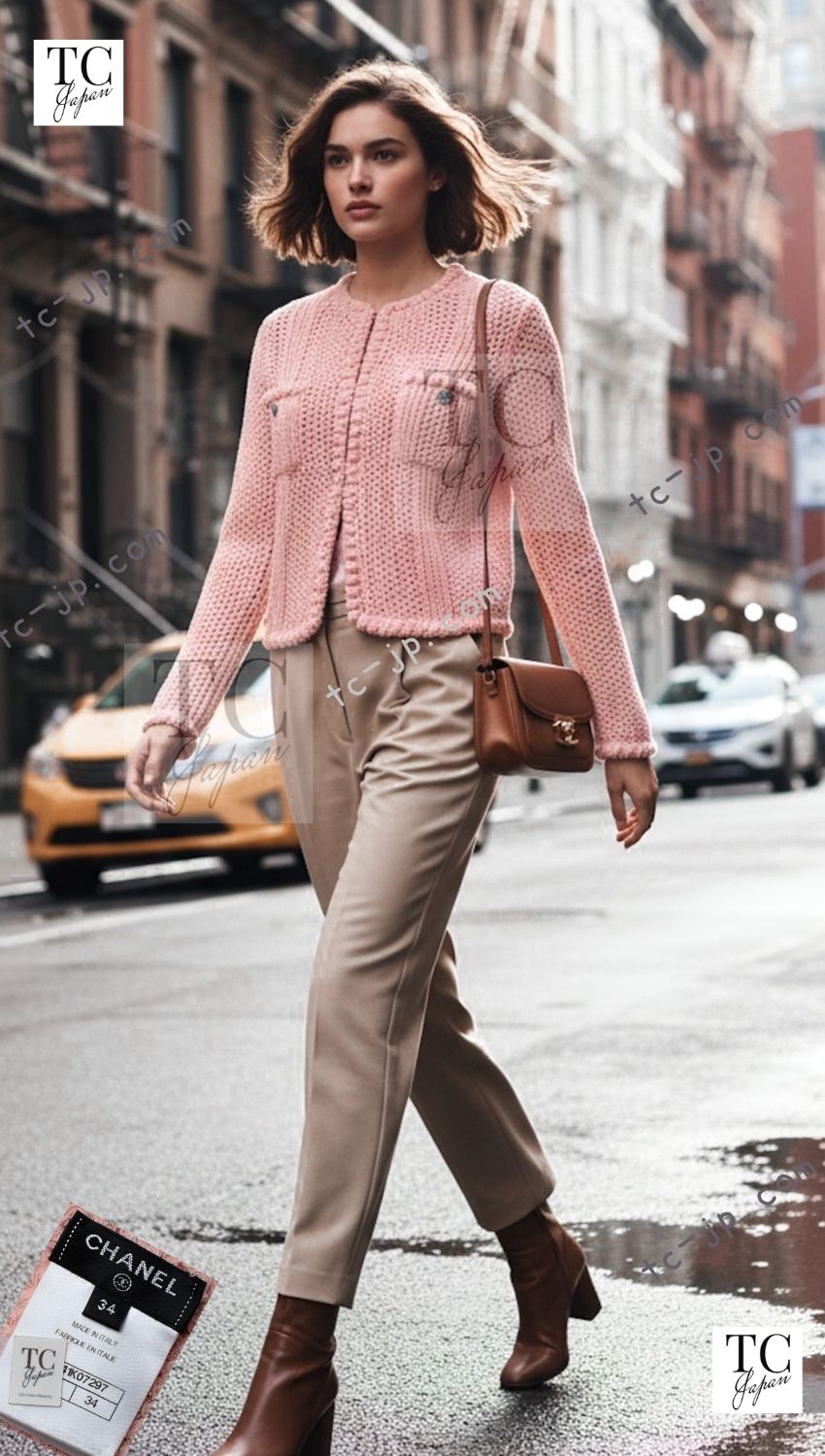 CHANEL 17C Pretty Pink Cotton Knit Dress 34 シャネル プリティ ピンク コットン ニット ワンピース - TC JAPAN