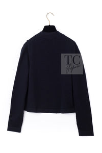 CHANEL black gold cashmere knit CC logo button women's cardigan / シャネル レディース ブラック ゴールド カシミヤ ニット CCロゴ ボタン カーディガン