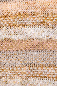 CHANEL 18C Beige Creme Striped Cardigan 40 シャネル ベージュ クリーム ストライプ カーディガン 即発