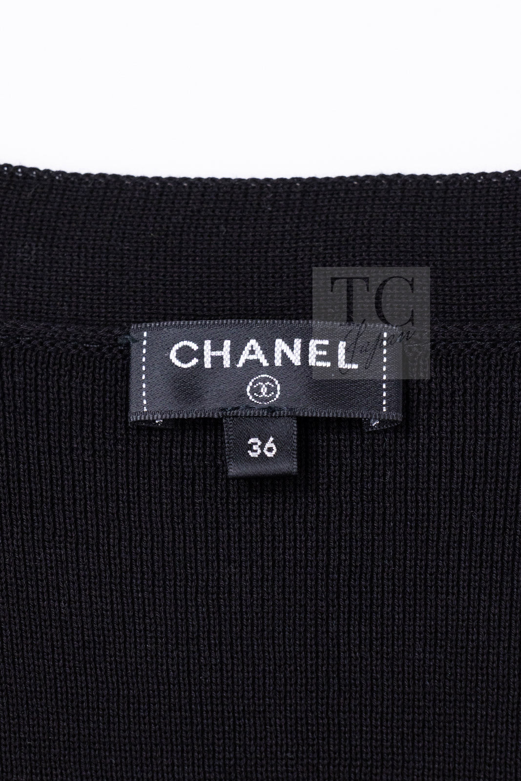 CHANEL 17C black beige cotton women's cardigan / シャネル レディース ブラック ベージュ コットン カーディガン