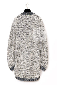 CHANEL 19PF Metallic Multicolor Wool Long Knit Cardigan 40 42 9