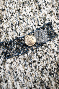 シャネル カーディガン CHANEL 19PF ブラック ゴールド ウール ロング ニット 40 42