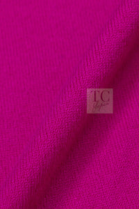 CHANEL 20PF Plum Burgundy Bicolor CC Logo Button Cashmere Knit Cardigan 38 7