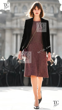 CHANEL 12PF Burgundy Wine Gripox Buttons Dress 36 シャネル バーガンディー・ワインレッド ・グリポワ宝石ボタン・ワンピース 即発 - TC JAPAN