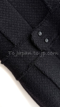 CHANEL 04A Black Wool Angora Tweed Dress 36 シャネル ブラック ウール アンゴラ ツイード ワンピース 即発