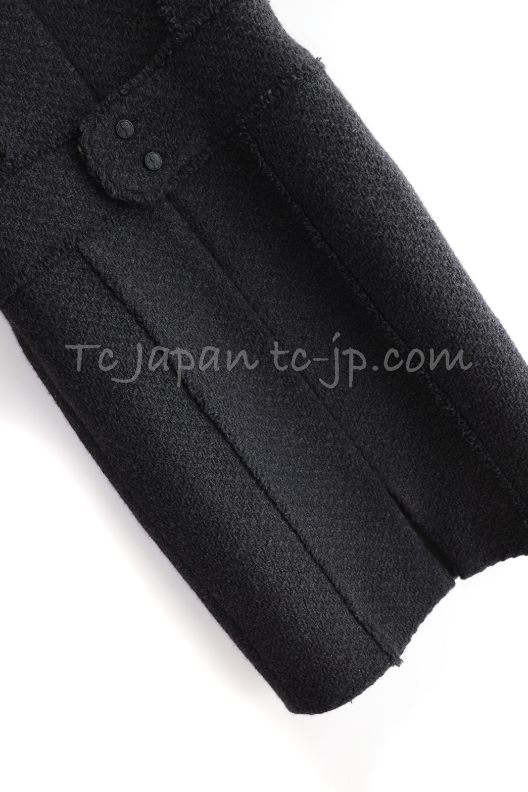 CHANEL 04A Black Wool Angora Tweed Dress 36 シャネル ブラック ウール アンゴラ ツイード ワンピース 即発