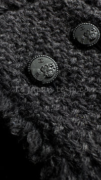 CHANEL 04A Black Wool Angora Tweed Dress 36 シャネル ブラック ウール アンゴラ ツイード ワンピース 即発