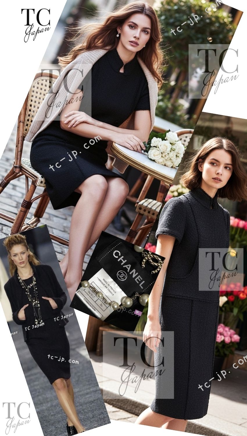 CHANEL 04A Black Wool Angora Tweed Dress 36 シャネル ブラック ウール アンゴラ ツイード ワンピース 即発