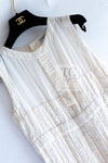 CHANEL 07C Ivory Creme Silk Dress 38 シャネル アイボリー クリーム シルク ワンピース