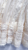 CHANEL 07C Ivory Creme Silk Dress 38 シャネル アイボリー クリーム シルク ワンピース