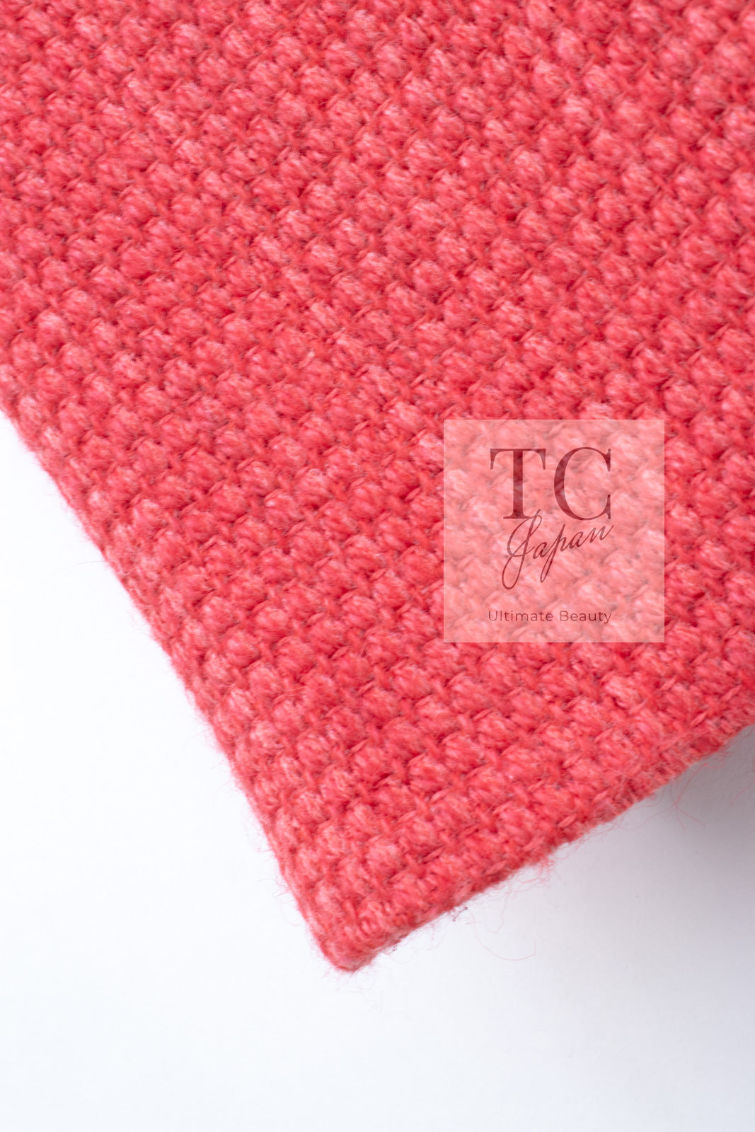 CHANEL 16A Coral Orange Red CC Logo Belt Tweed Sleeveless Dress 36 38 シャネル コーラル オレンジ レッド CCロゴ ベルト ノースリーブ ツイード ワンピース 即発