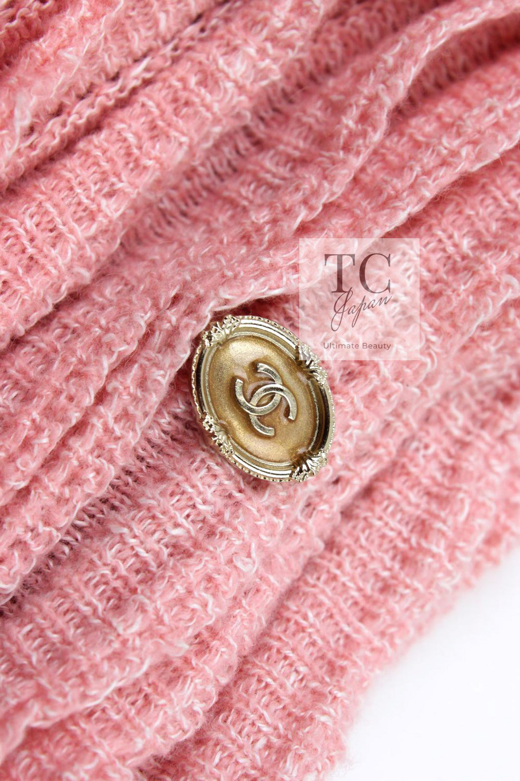 シャネル ワンピース CHANEL カシミア アプリコット ニット 13C