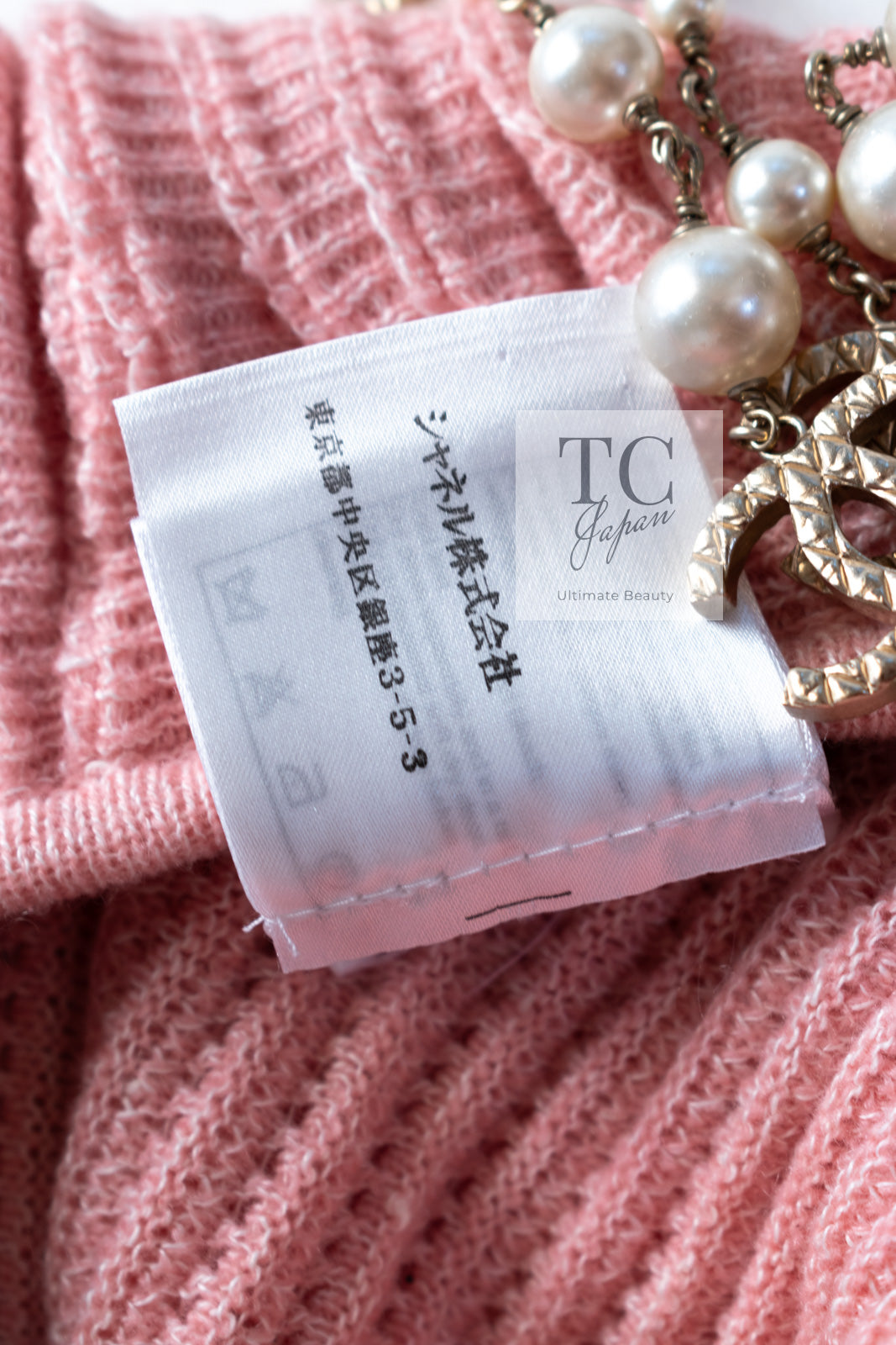 シャネル ワンピース CHANEL カシミア アプリコット ニット 13C