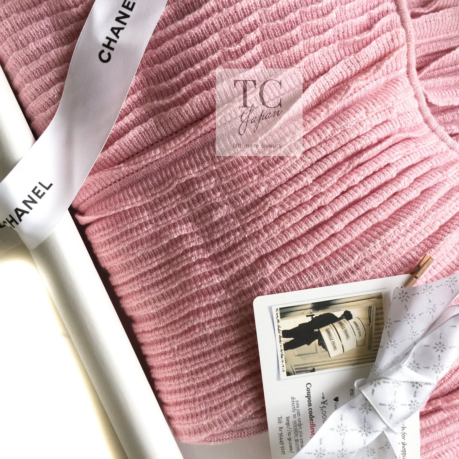 シャネル ワンピース CHANEL カシミア アプリコット ニット 13C