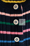 CHANEL 17PS Black Multicolor Striped Knit Dress 36 38 シャネル ブラック マルチカラー ニット ストライプ ワンピース 即発