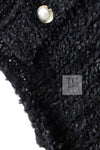 CHANEL 16PS Black Sleeveless CC Buttons Stretch Knit Dress 34 36 シャネル ブラック ストレッチ ノースリーブ CC ボタン ニット ワンピース 即発