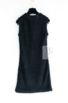 CHANEL 16PS Black Sleeveless CC Buttons Stretch Knit Dress 34 36 シャネル ブラック ストレッチ ノースリーブ CC ボタン ニット ワンピース 即発