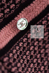 CHANEL 23B Pink Dark Purple Cashmere Knit Dress 38 シャネル ピンク ダークパープル ココボタン カシミヤ ニット ワンピース 即発