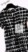 CHANEL 11C Black White Woven Accents Tunic Dress 38 シャネル ブラック ホワイト ルサージュ ツイード グリポア宝石ボタン チュニック ワンピース 即発
