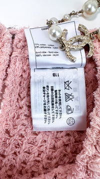 CHANEL 17C Pretty Pink Cotton Knit Dress 34 シャネル プリティ ピンク コットン ニット ワンピース 即発